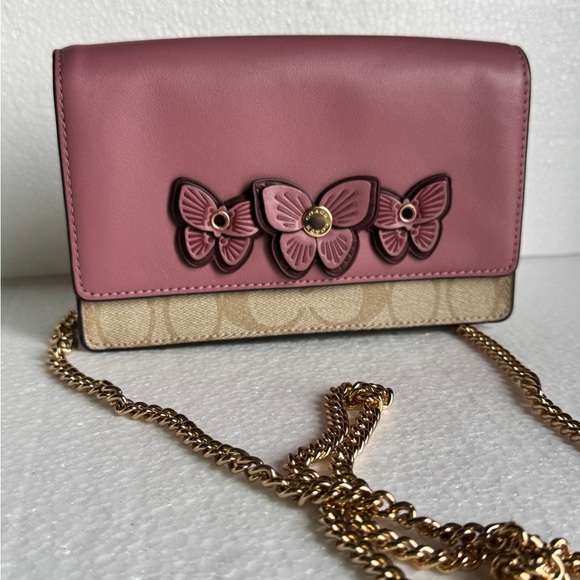 Coach Flap Belt Bag In Signature Canvas With Butterfly Applique - Picture 4 of 14